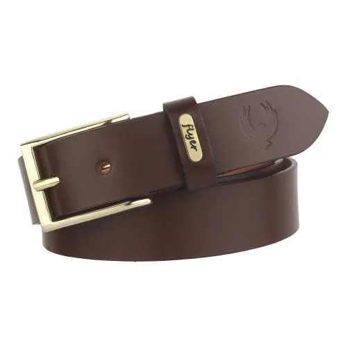 Genuine Leather Belt for Men with Buckle Closure - Waist Size -30 Formal and Casual Brown Classic Belts for Men (BR302)