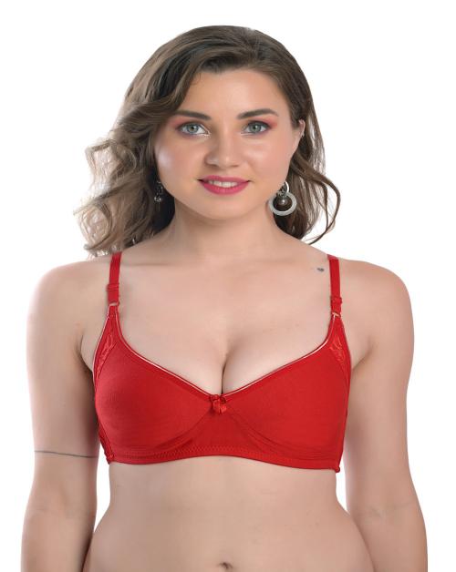 Endree Cotton Non Padded Wire Free Full Coverage Bra For Women