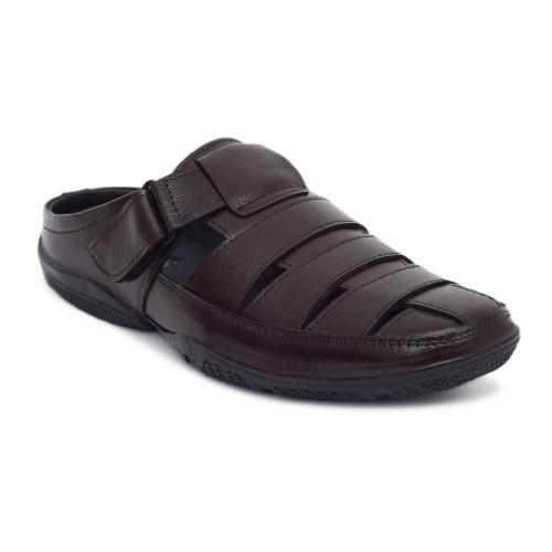 HARIE Premium Leather Casual Sandals For Men (Brown)