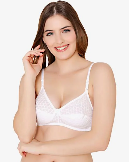 Bodycare cotton wirefree convertible straps comfortable non padded bra-1510W