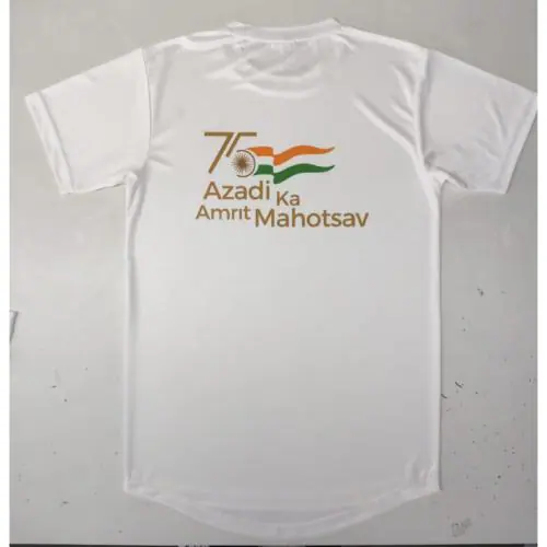 Plaer T shirt designed for Azadi Ka Amrit Mahotsav White Color