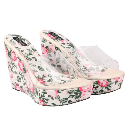 Shoetopia Women Stylish White Wedges