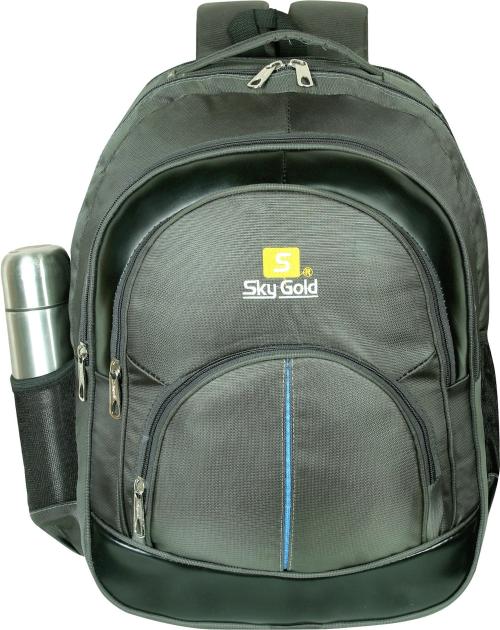 Sky Gold Grey Denim College Casual Backpack, 50 L