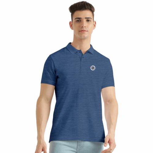 Tab91 Brand, Men's Polo Logo PrintDenimColour T-shirt (TCB-54225-C-DENIM-M)
