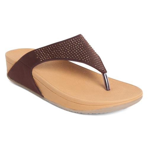 Footsoul Women's Christina Slippers (Brown) (FSL-574-7)
