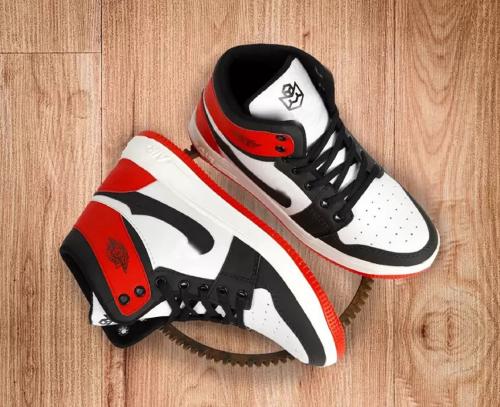 ULAZO Red Synthetic Lace-Up Jordan Shoes 7 UK/IND