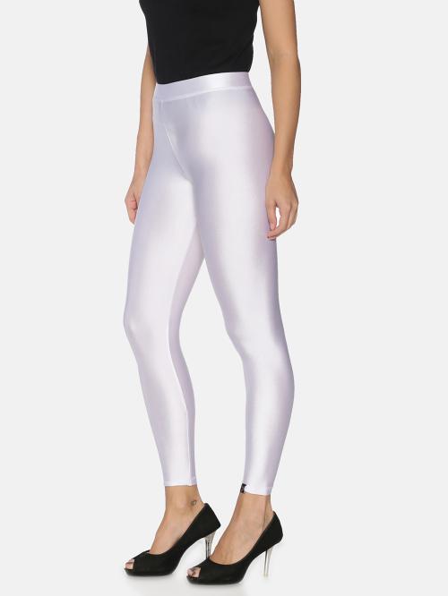 Twin Birds Womens Stretchable Nylon Elastane Fabric Ankle Length Shimmer Leggings with Shawl combo