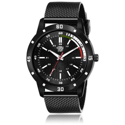 SWADESI STUFF Analogue Multicolor Dail Watch For Men- (SDS 96 BLACK)