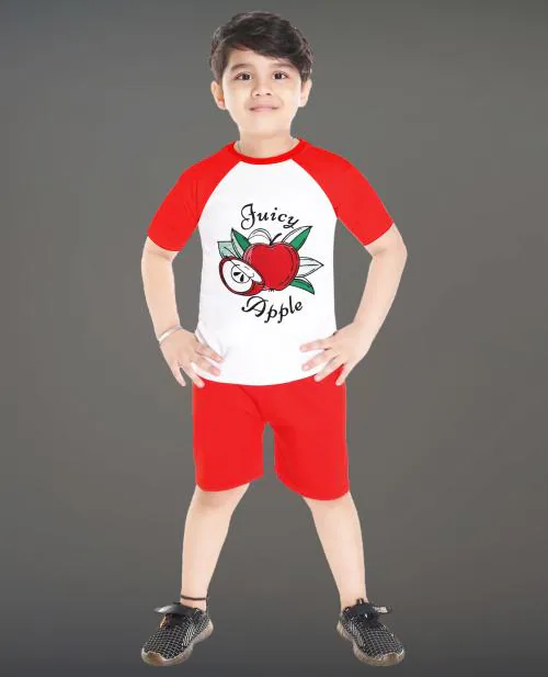 Tarsier Baby Boys Cotton Clothing set ( 2-3 years )( apple )