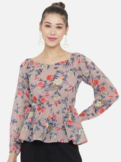 Slenor Women Multicolor Floral Top