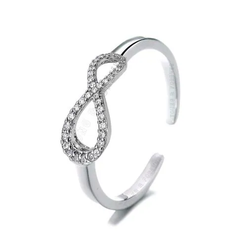 Young & Forever Mothers Day Gifts Mesmerizing Silver Plated Crystal Embellished Dainty Fashion Ring For Women/Girls Jewelry