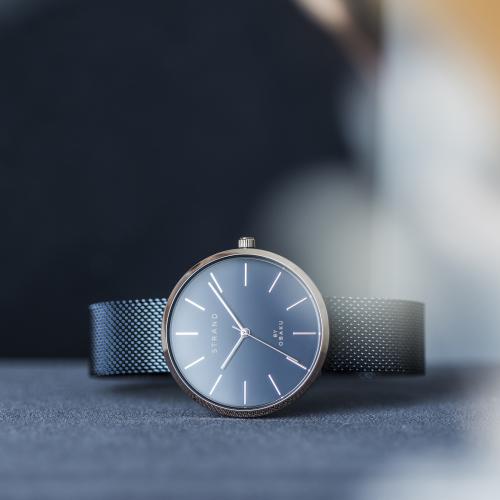 STRAND BY OBAKU Sunset Quartz Blue Round Dial Women's Watch - S700LXVLML