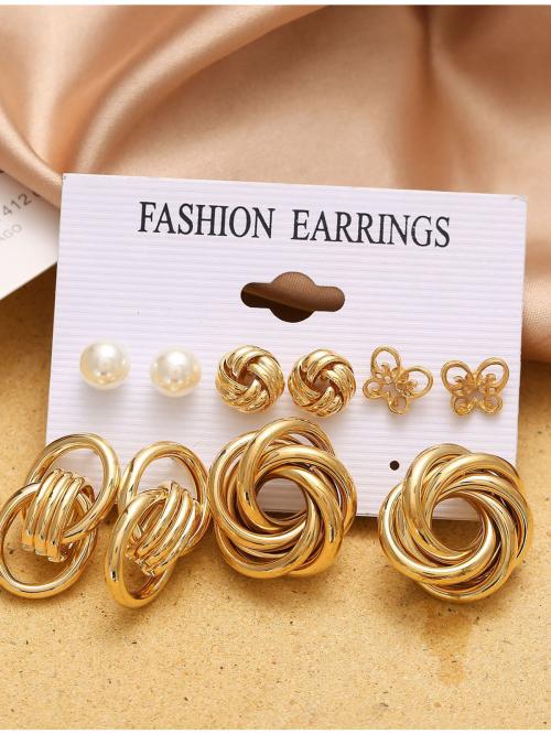 Scintillare by Sukkhi Modern Gold Plated Earrings Combo for Women
