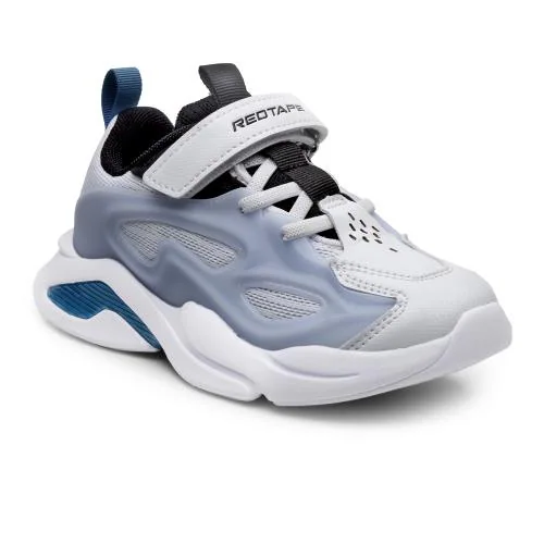 Red Tape Unisex Kids White And Blue Walking Shoes