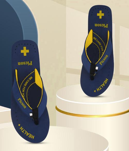 Piclite soft slippers for men Daily use ortho hawai chappal flip flops man indoor home slipper gents chappals Summer slippers pack of 1 GH1-BLUE-10