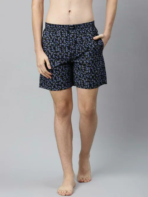 PEPE JEANS LONDON Men's Black All Over Print 100% Cotton Pack of 1 Boxers