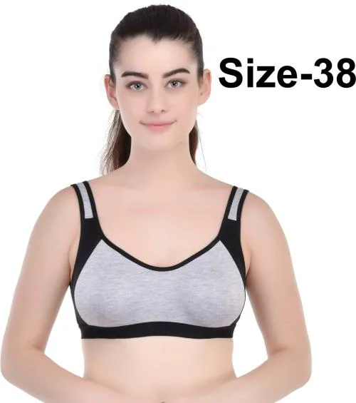 Buy Lady One Women, Girls Black Sports Non Padded Bra (38B) Online at Best  Prices in India - JioMart.