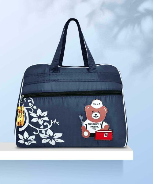 Zaaliqa Navy Blue Polyester Duffel Bag Without Wheels 50 Liter