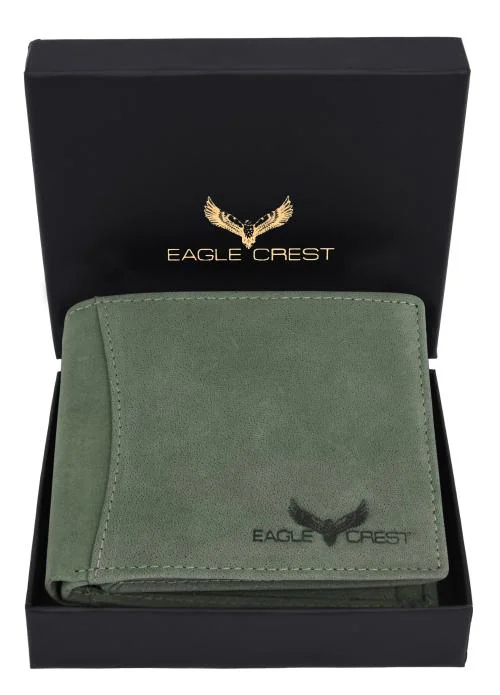 Eagle Crest Vintage Green Nova RFID Blocking Leather Wallet for Men