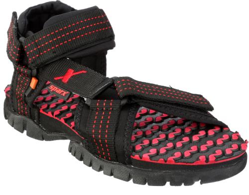 Sparx Men SS-202 Black Red Floater Sandals