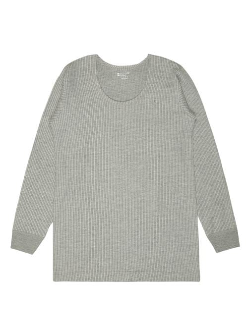 Bodycare Insider Men Grey Melange Solid Cotton Thermal Top