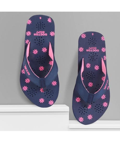 Comfortable Health Care Light Weight Eva Slipper For Women (Navy)