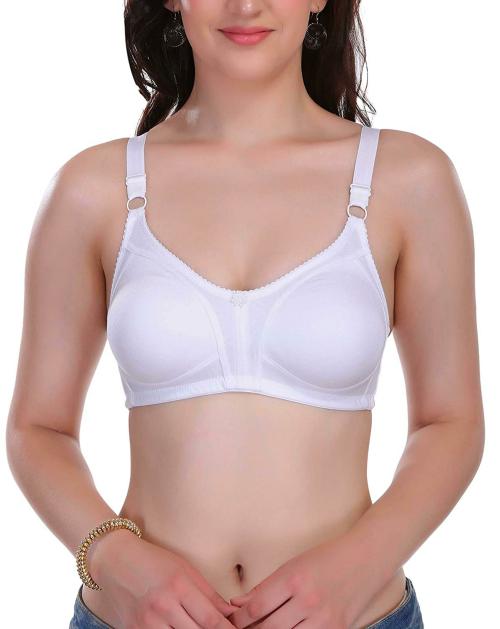 Eve's Beauty Women White 36D Full Coverage Bra (36D)