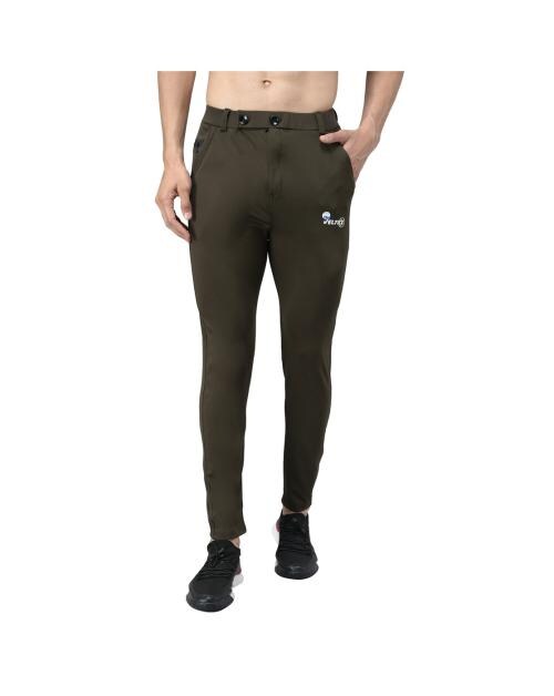 Veltick Men's Lycra Solid Track Pant (Blue)