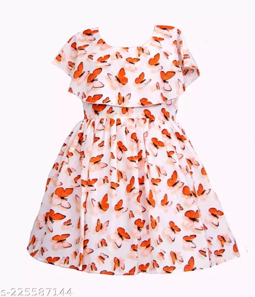 RAMISKY Princess Frill Frocks for girls-Size-9-10Y-Red