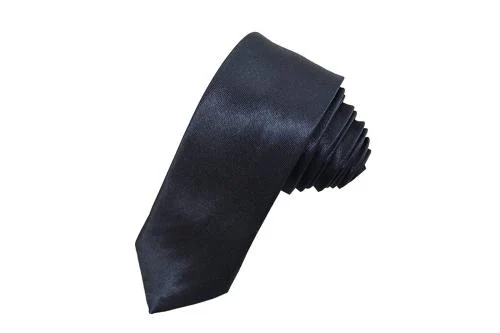 TIE STUDIO Men Navy Microfiber Necktie