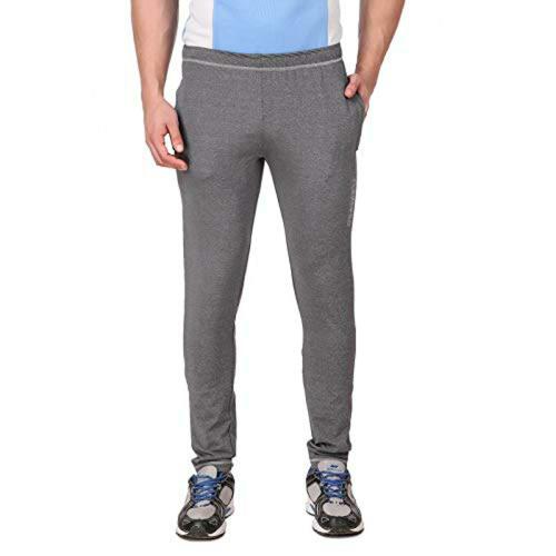 Zesteez Men Grey Polyester Blend Solid Track Pant (XL)