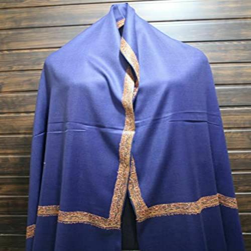 Girisha Textiles Kashmiri Ladies Shawls Hand Embroidery Hashia Daur(Size-100x200cms)