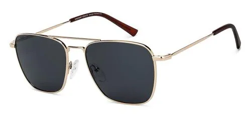 VINCENT CHASE EYEWEAR Polarized and UV Protected Square Full Rim Black Sunglass (Men and Women) - Large (VC S13830)