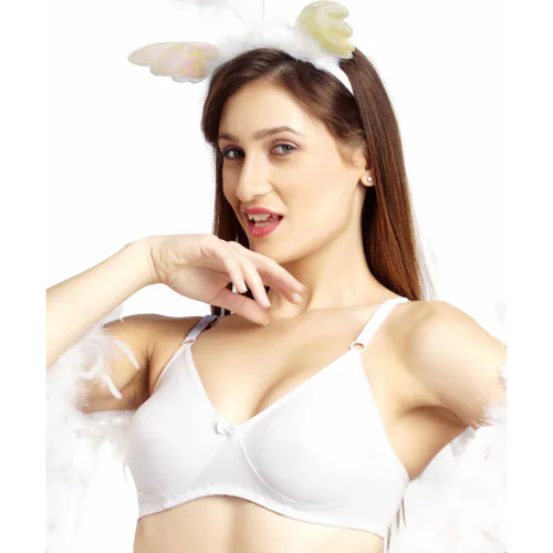 Buy DAISY DEE White Solid Cotton Bra Online at Best Prices in India -  JioMart.