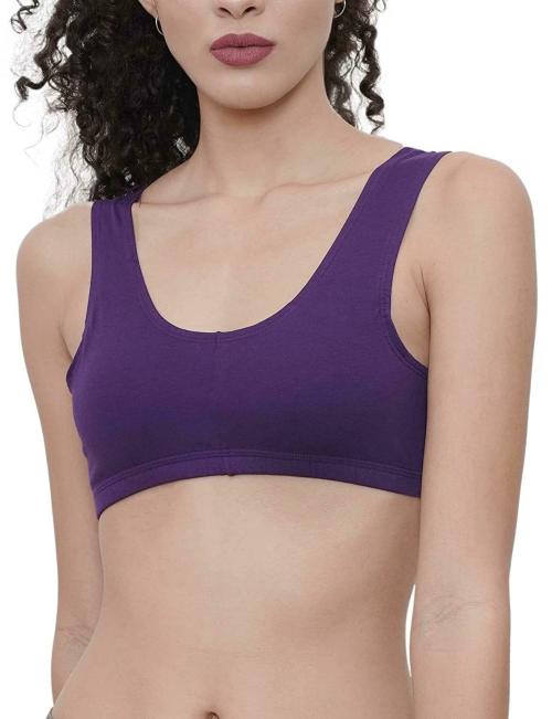 Eve's Beauty Women Wine XXL Cotton Sports Bra (XXL)