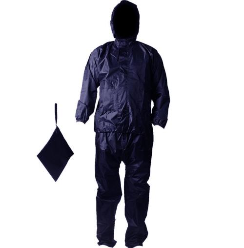 VORDVIGO Men's Rider Solid Rainsuit Raincoat Pant style with Jacket (XX-large Size) (Blue)
