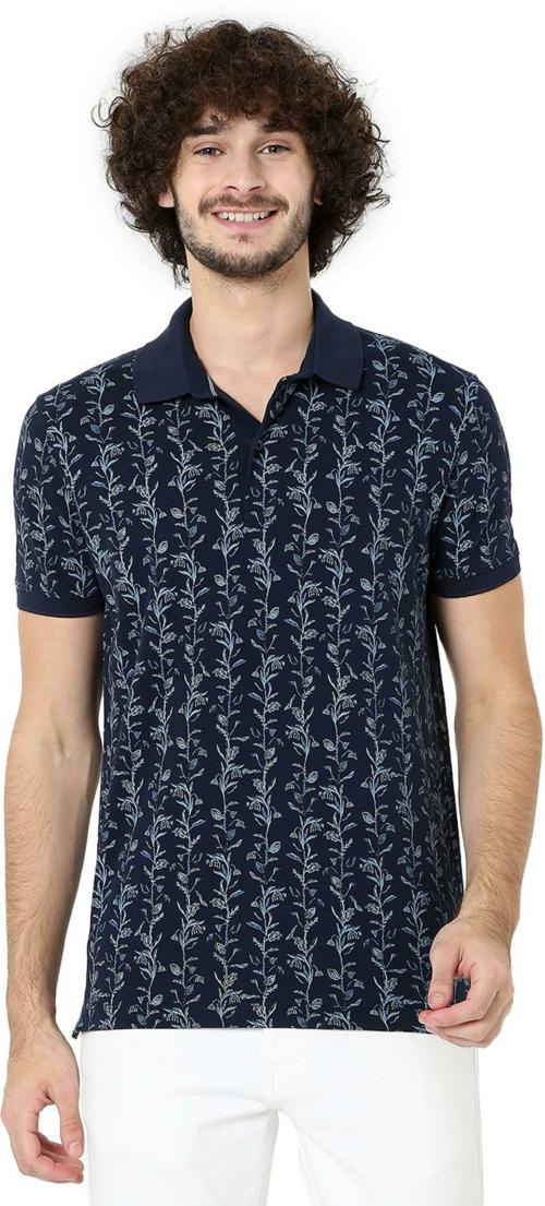 Mufti Navy Navy Print Polo