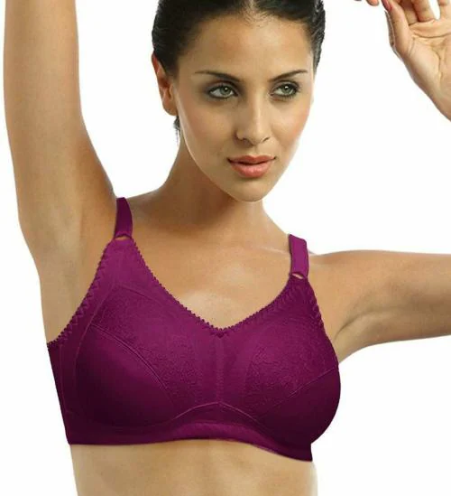 Buy Lovable Women's Cotton Semi Silk Seamless With Embroidered Non-Padded  Full Coverage Everyday Use Pushup Bra (Wine_Size-38C) Online at Best Prices  in India - JioMart.