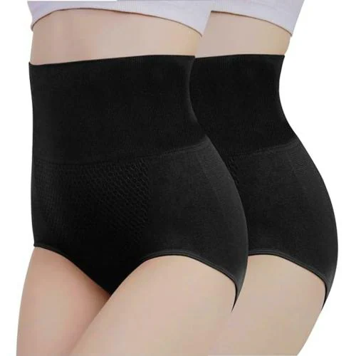 D&E JEANS Women's Seamless Underwear High Waist Tummy Control/Tummy Tucker Panty, Slimming Panties,Hipster Panty,Waist Shapewear,Panties Combo,Ladies Panty,Adult Panty Liner,Pure Cotton,Everyday Use Panties,Summer Pantie (PACK OF 2)