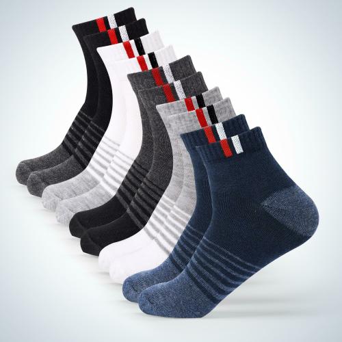 Jemox Men And Women Multicolor Cotton And Polyster Ankle Length Socks - Free (Pack Of 5)