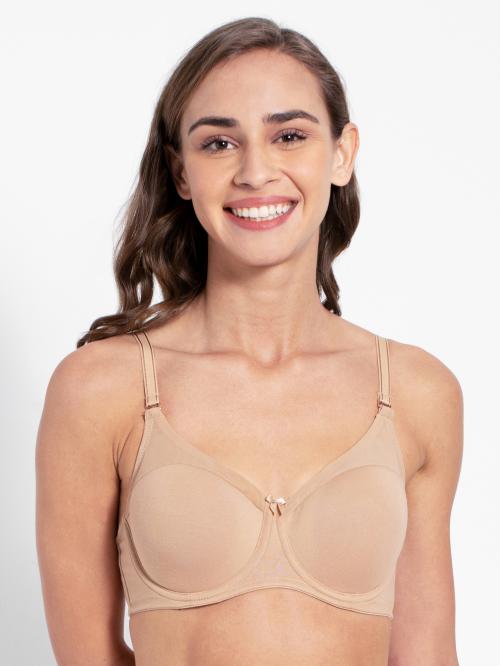 jockey Women Padded Under Wired Beige T-shirt Bra