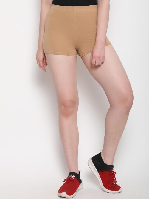Outflits Ladies Shorts Boy Leg (BEIGE, XX-Large)