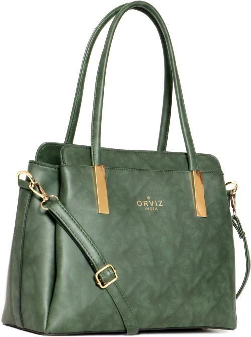 ORVIZ Women Green Messenger Bag 10L
