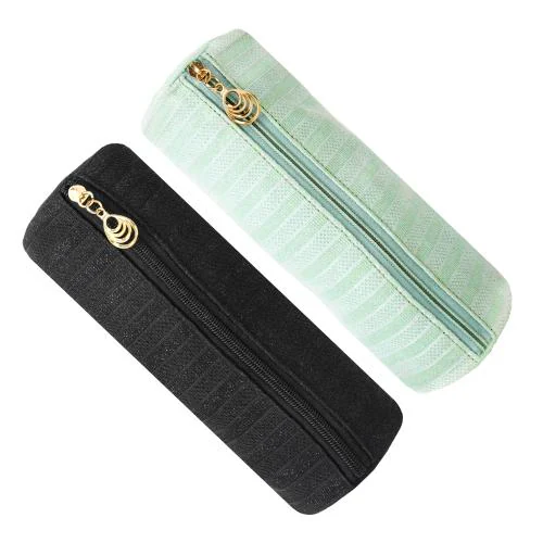 Orviz Cosmetic Makeup Bag Pouch For Women & Girls Black+Pista