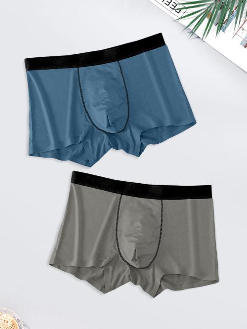 SHK Men's Underwear Anti Bacterial Airsoft Plain Trunk | Brief For Men | Plain Brief | Under Wear | Trunk For Men | Men's Underwear | Boxer Brief | Sport Underwear For Men | Under Garments For Men (Pack Of 2)-XL