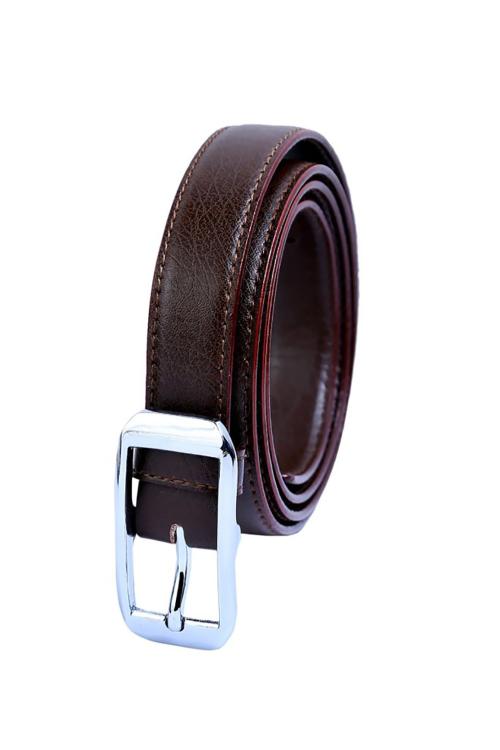 Havy Women and Girls Brown 1 inch H Buckle Belt