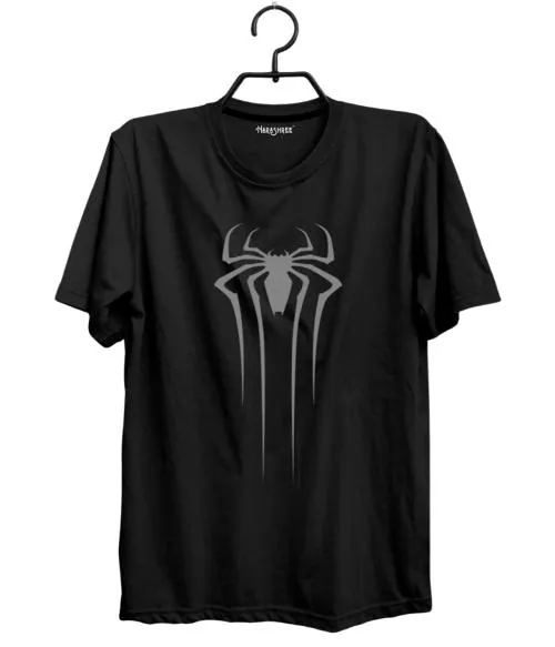 Spiderman Cotton t-shirt for men black color Medium Size by Harashree