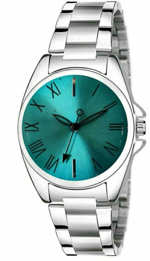 KACEN ENTERPEISE Wrist Analog Watch Black Dial Silver Strap for Girls