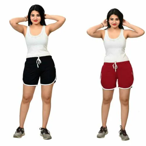 SOFTEN Nikkar Black & Maroon(Combo of 2 Pcs)Size_30