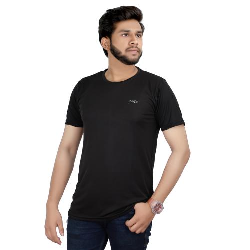 ARVIRA 451 SARINA PREMIUM QUALITY H/S BLACK ROUND NECK SPORTS CASUAL WEAR TSHIRTS